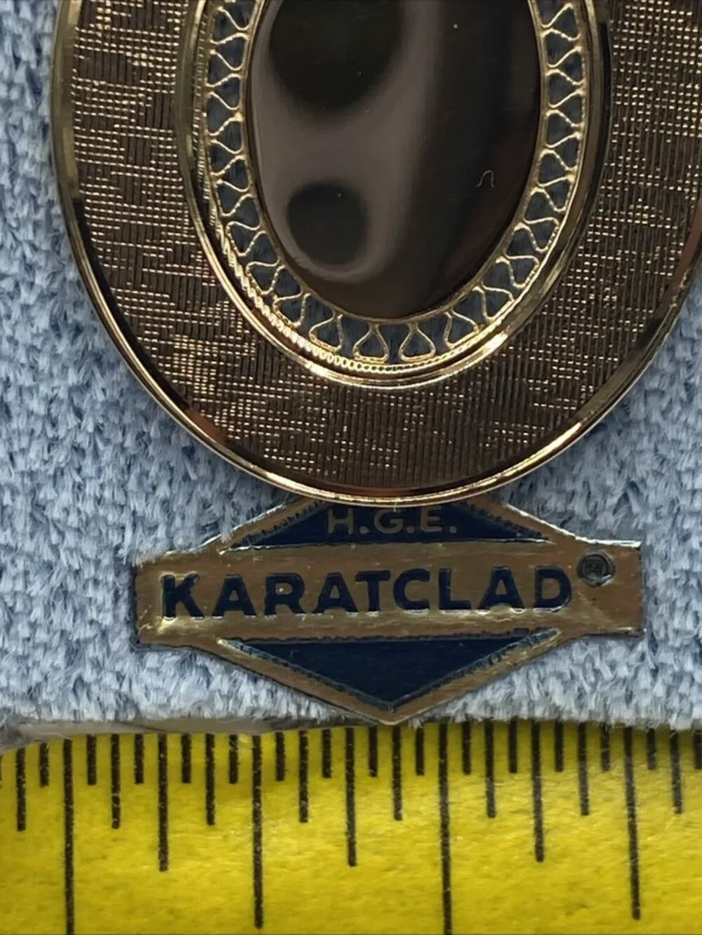 VTG Karatclad Oval Photo Locket Charm New In Box Portrait Pendant Gold 14KHGE
